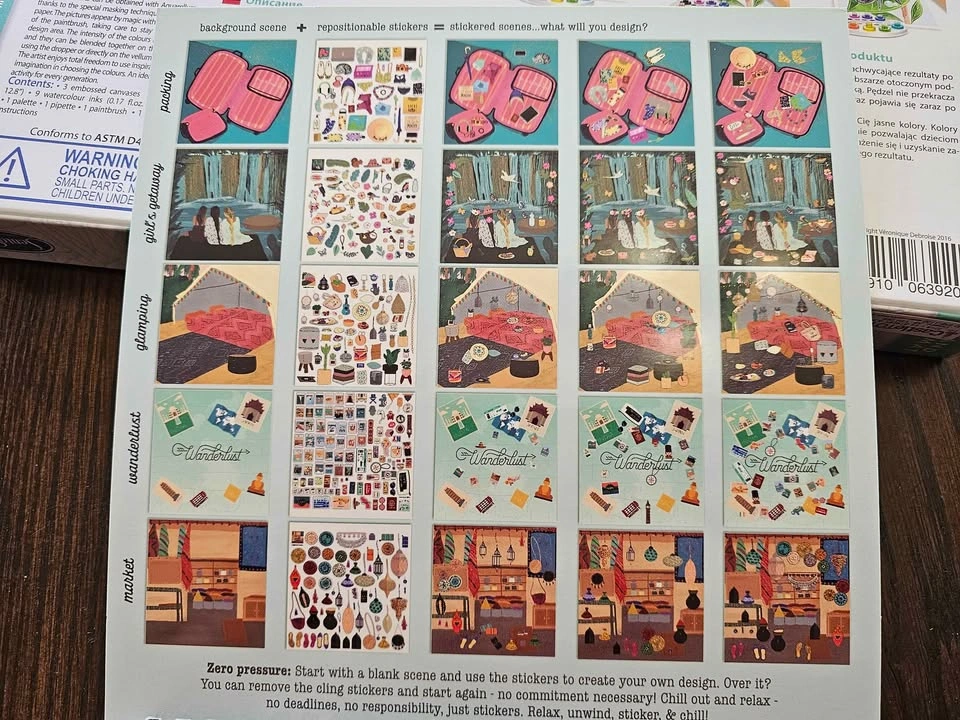 Aquarellum Large Format Paint Kit and Wanderlust Sticker Kit - photo 3