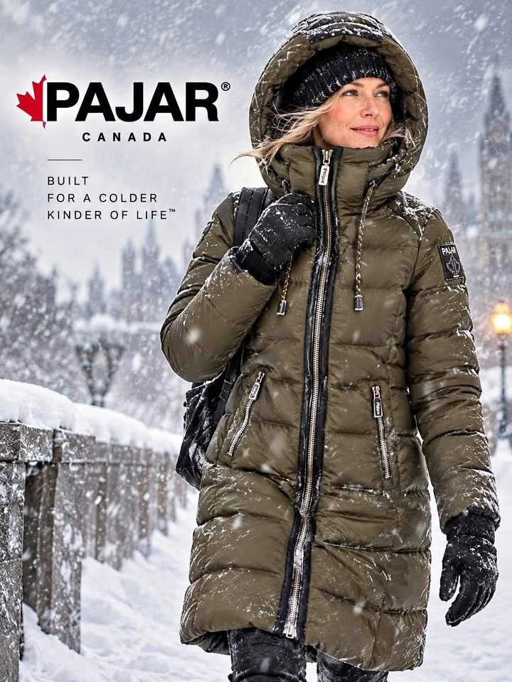 Pajar Oskar Winter Puffer Coat | Olive | Full-Zip Hood| Size Sma