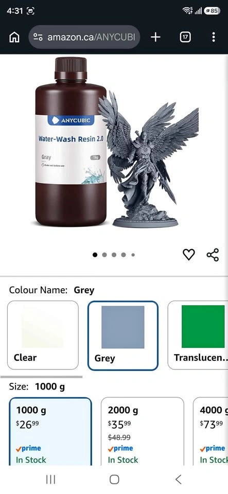 Anycubic Water-Wash Resin 2.0