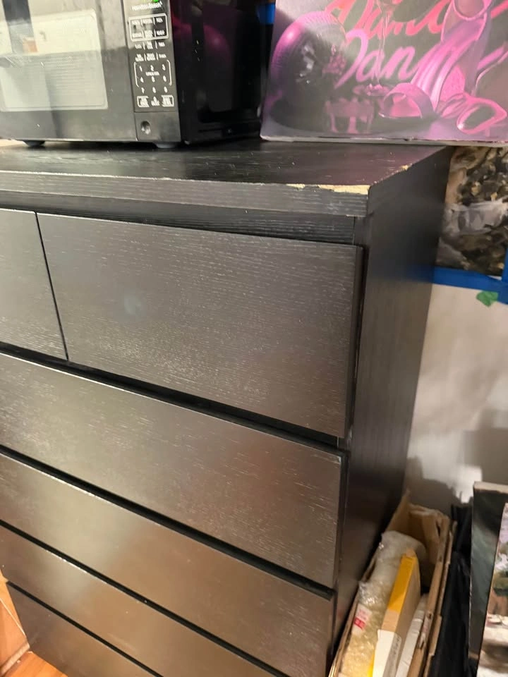 IKEA 6 drawer chest dresser black-brown Malm - photo 3