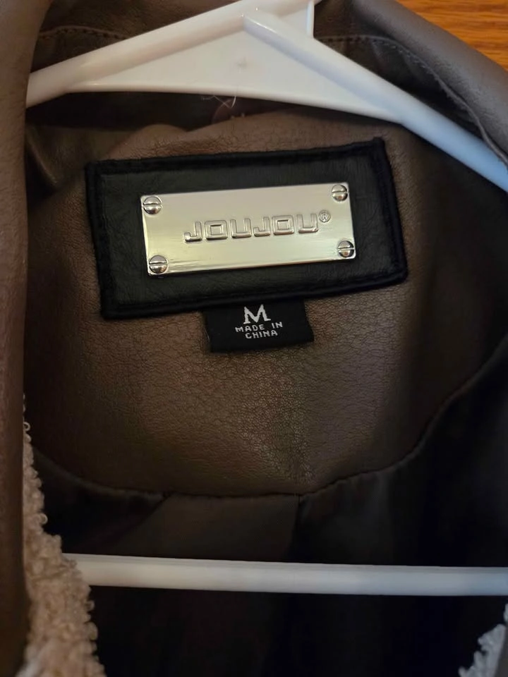 Brown Faux Leather Jacket - photo 3