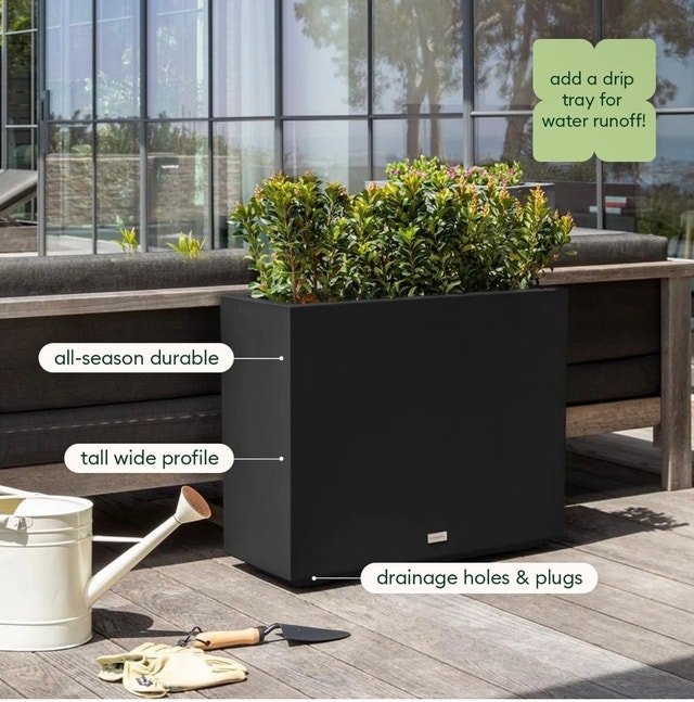 Veradek Block Series Planter – Large Tall Rectangular Planter - photo 5