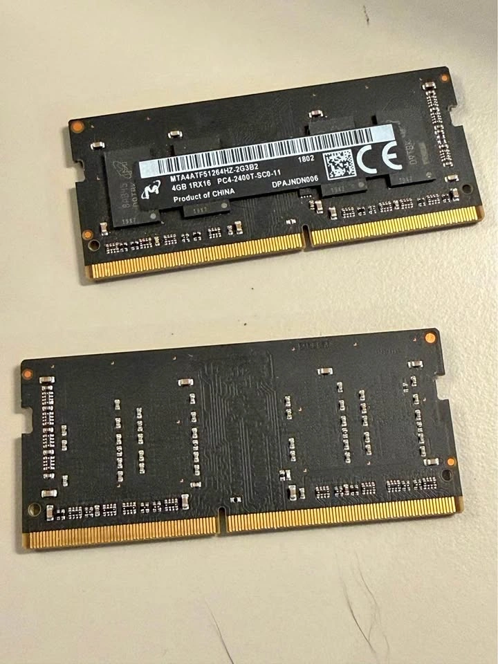 2x 4GB PC4-2400T RAM Sticks
