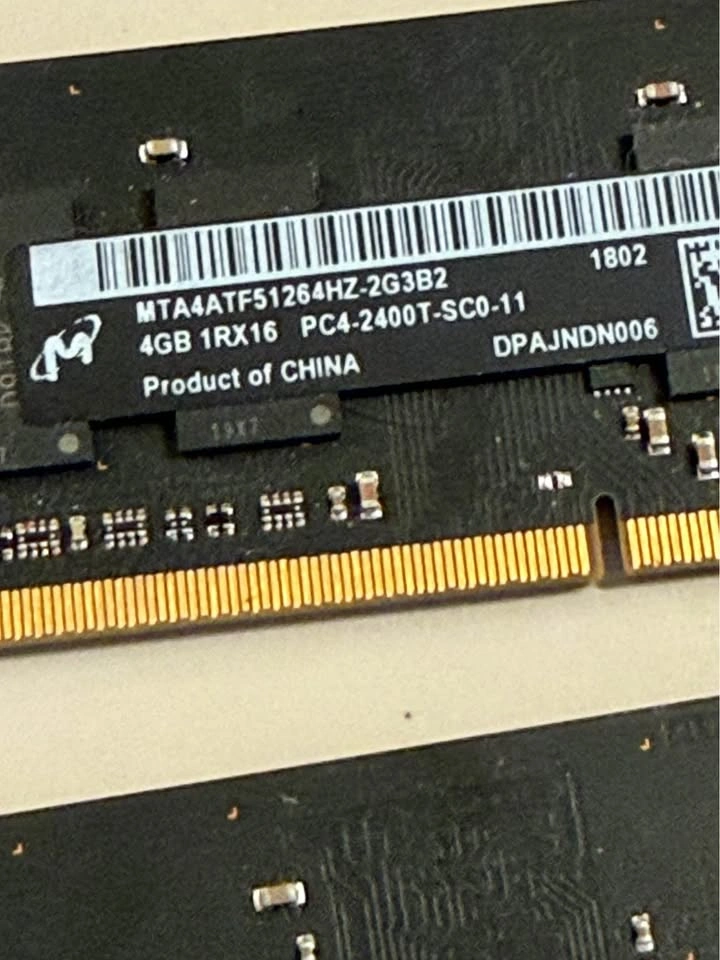 2x 4GB PC4-2400T RAM Sticks - photo 2
