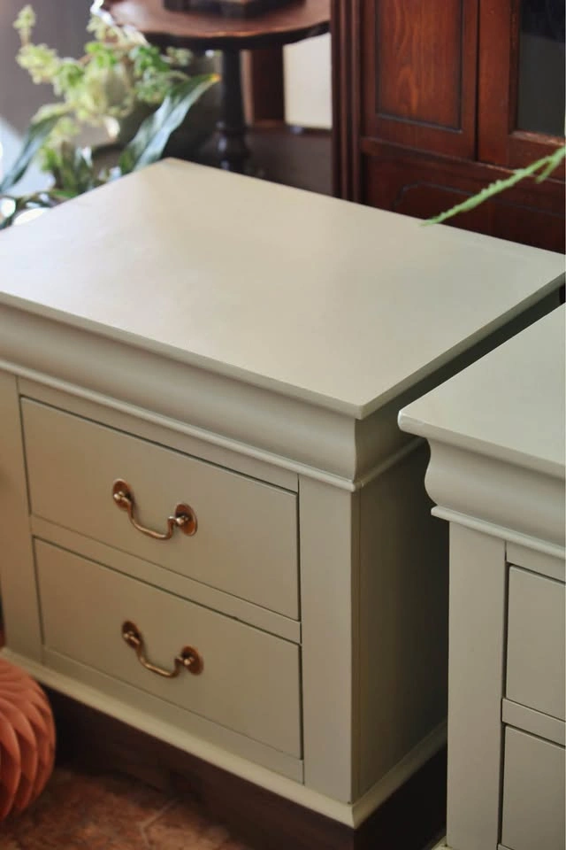Pair of Sage Green Nightstands - photo 4