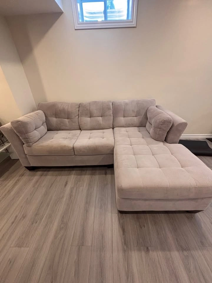 Modern 2-Piece Sectional Sofa - Taupe/Grey - photo 2