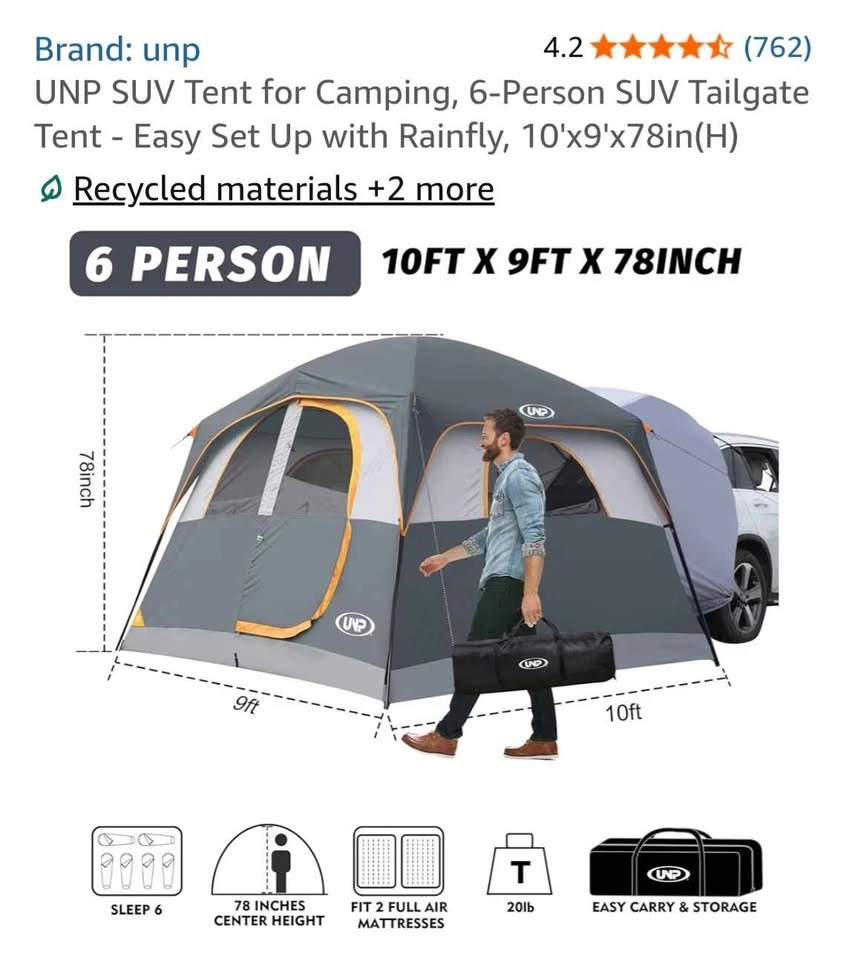 unp 6-Person SUV Tailgate Tent - photo 2