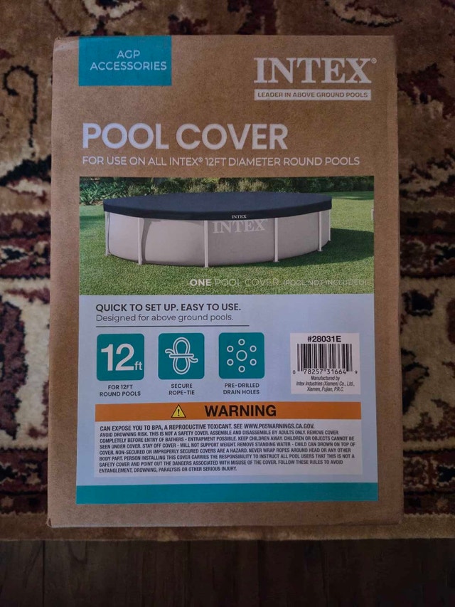 Brand New Intex 12ft Round Pool Cover - Factory Sealed - photo 2