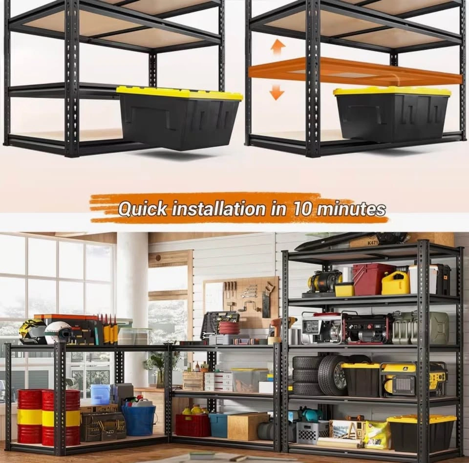 40” wide 5-Tier Heavy Duty Metal Garage Shelving Unit - photo 3