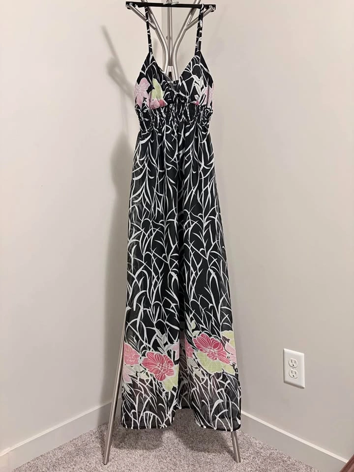 Majora Black Floral Summer Dress