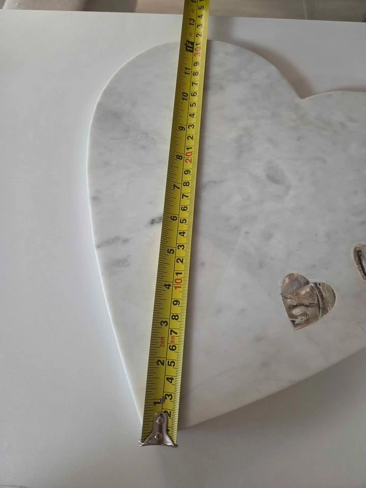 Decorative Marble Slab with Mother-of-Pearl Heart Detail - photo 5