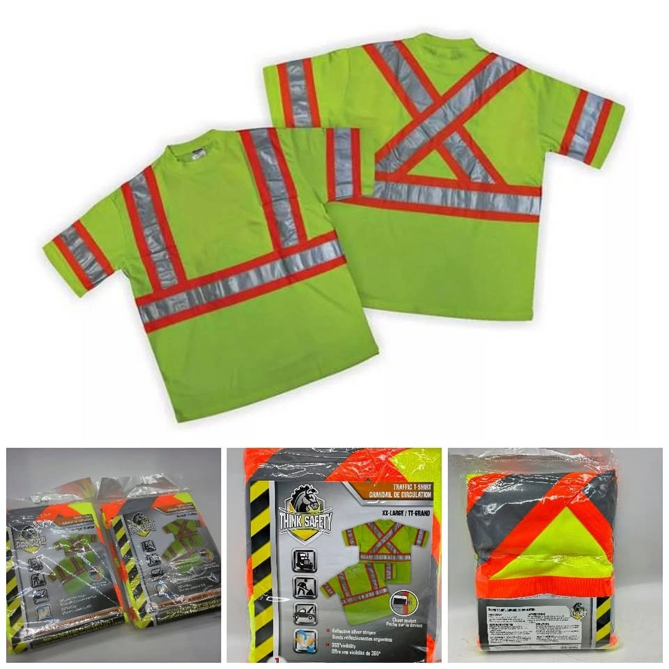 New - Workhorse Hi-Viz Green T-Shirt - 2XL (2 shirts)