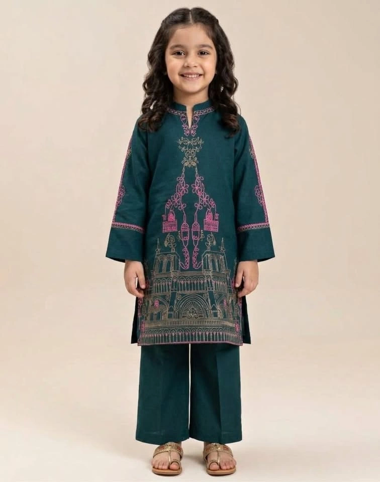 Beechtree kids - Bottle green kurta set 💚