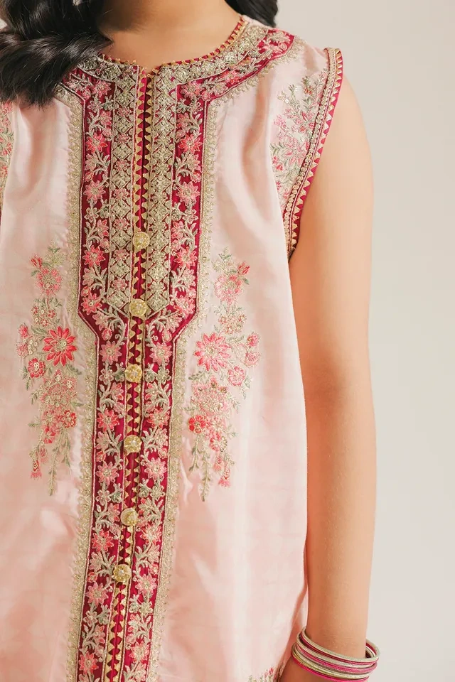 Ethnc kids - Pastel pink kurta set 🌸 - photo 3