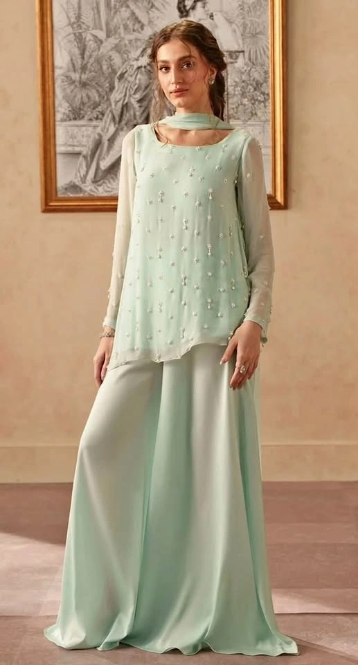 Lulusar - Mint ice chiffon top and pants