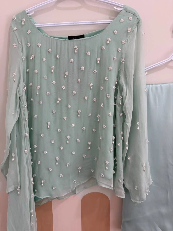 Lulusar - Mint ice chiffon top and pants - photo 5