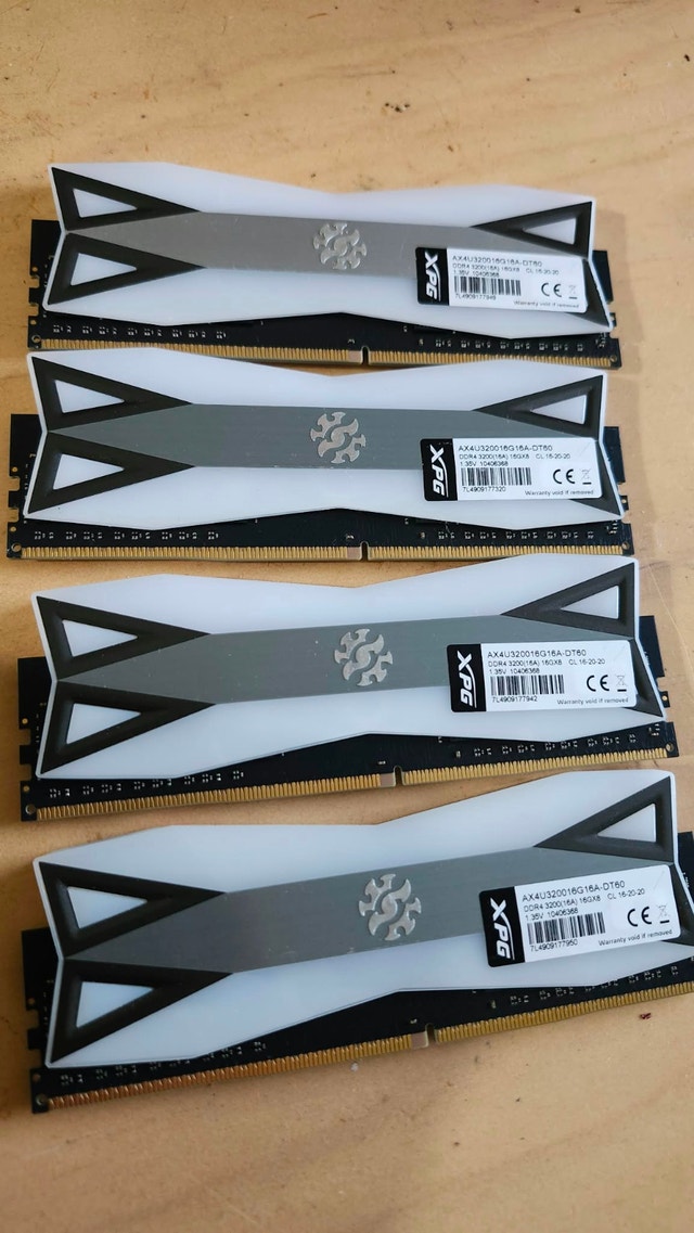 32GB ram DDR4 (2x16GB) XPG SPECTRIX D60G RGB