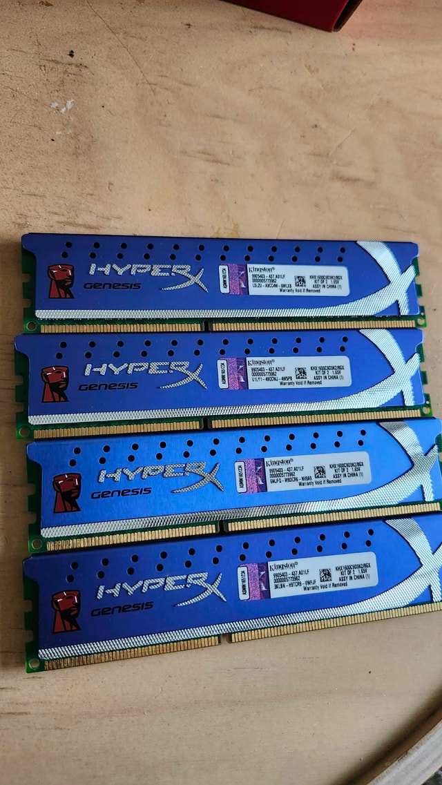 16GB ram DDR3 Kingston HyperX Genesis (4x4GB)