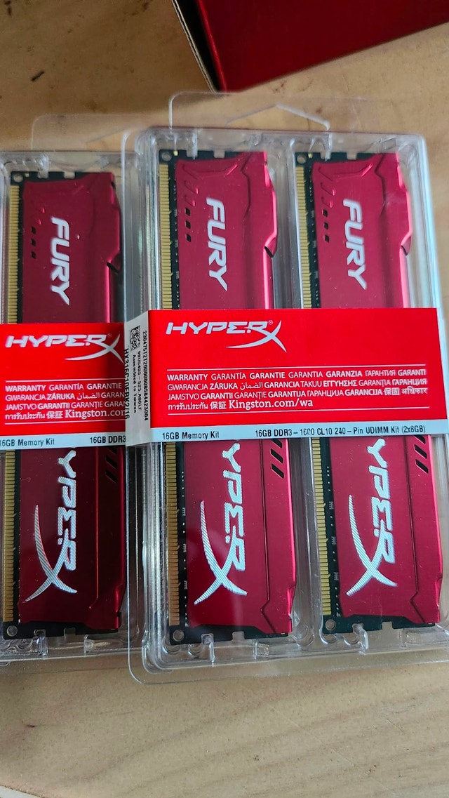 16GB ram DDR3 Kingston HyperX FURY Red (2x8GB)