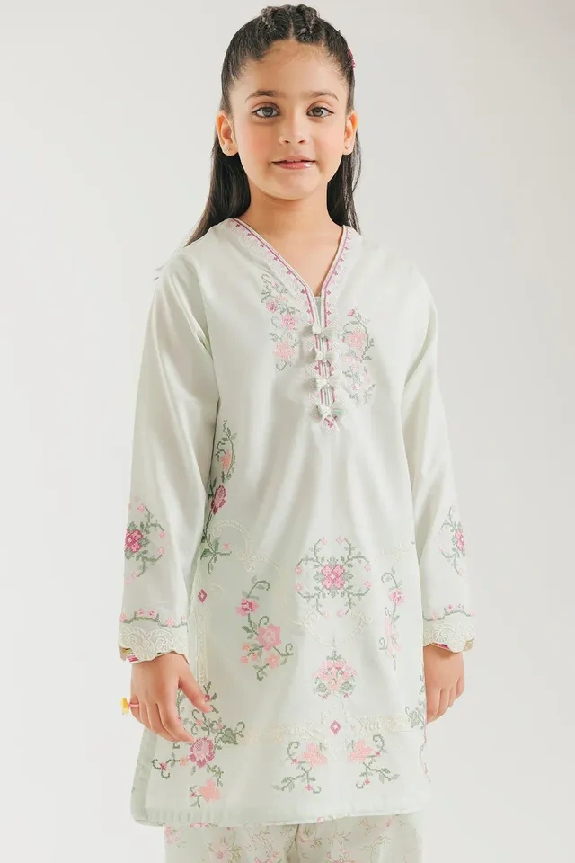 Ethnc Kids - Pastel green shalwar set 🍀 - photo 2