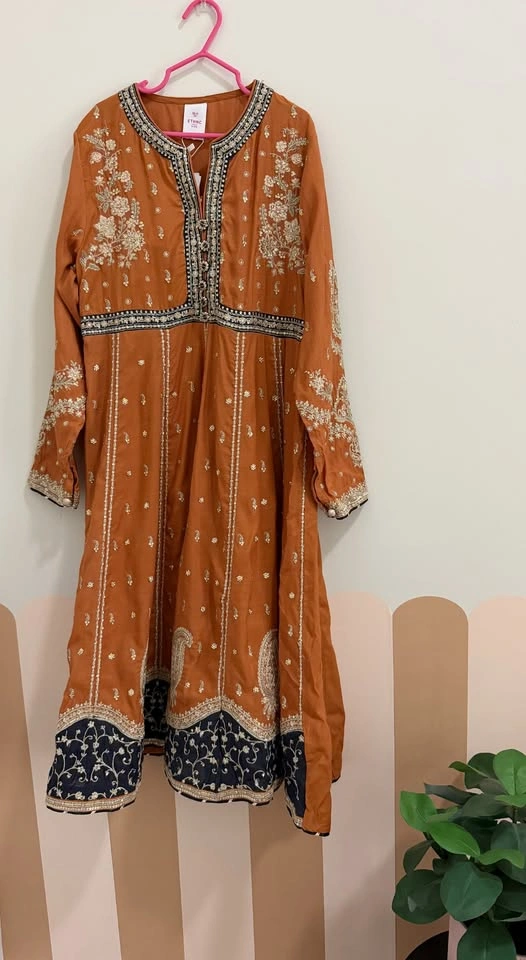 Ethnc Kids - Rust orange embroidered kurta - photo 3