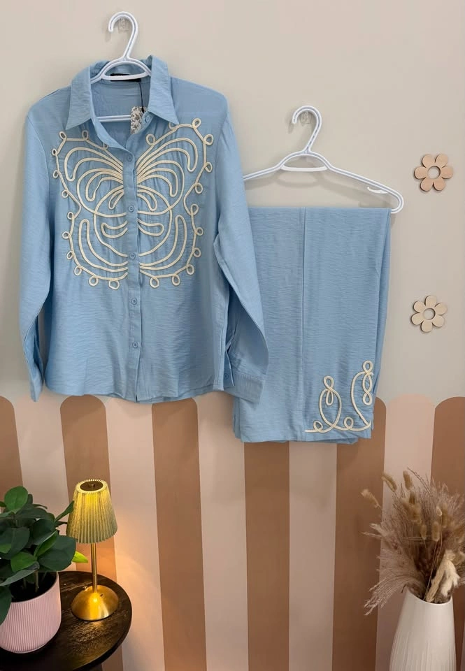 Cross stitch - Sky blue co-ord set - photo 2