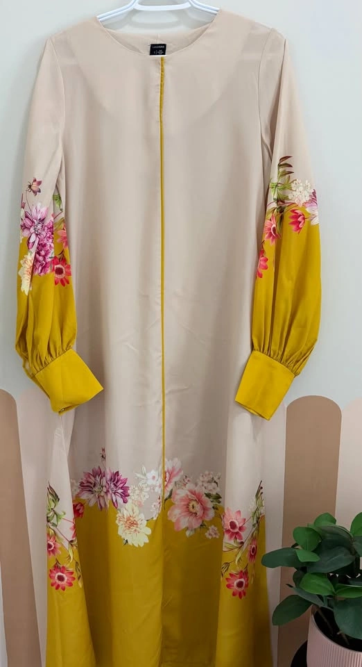 Lulusar - Mustard floral long gown 🌼 - photo 4