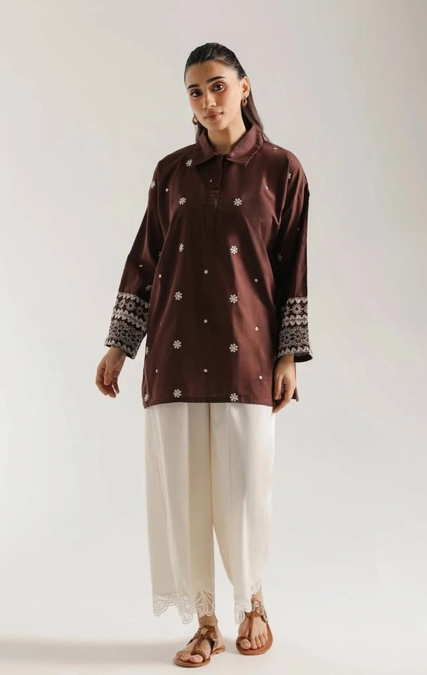 Ethnc - Brown embroidered kurti 🤎 - photo 2
