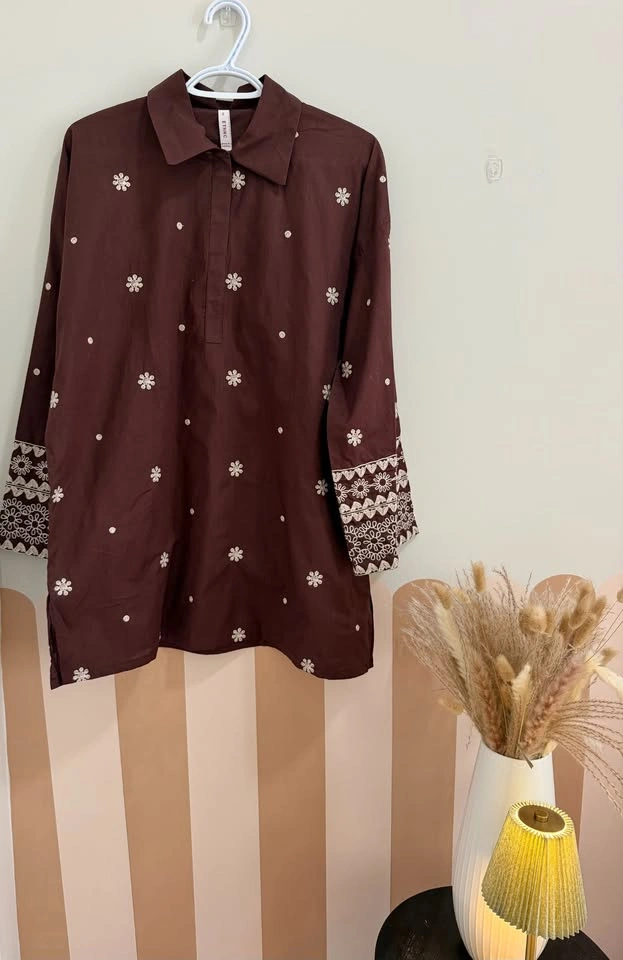 Ethnc - Brown embroidered kurti 🤎 - photo 3