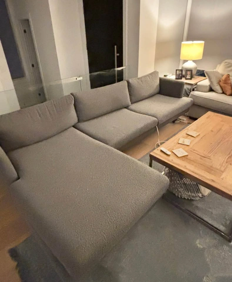 Modern Grey Sectional Sofa with Left-Facing Chaise - photo 3