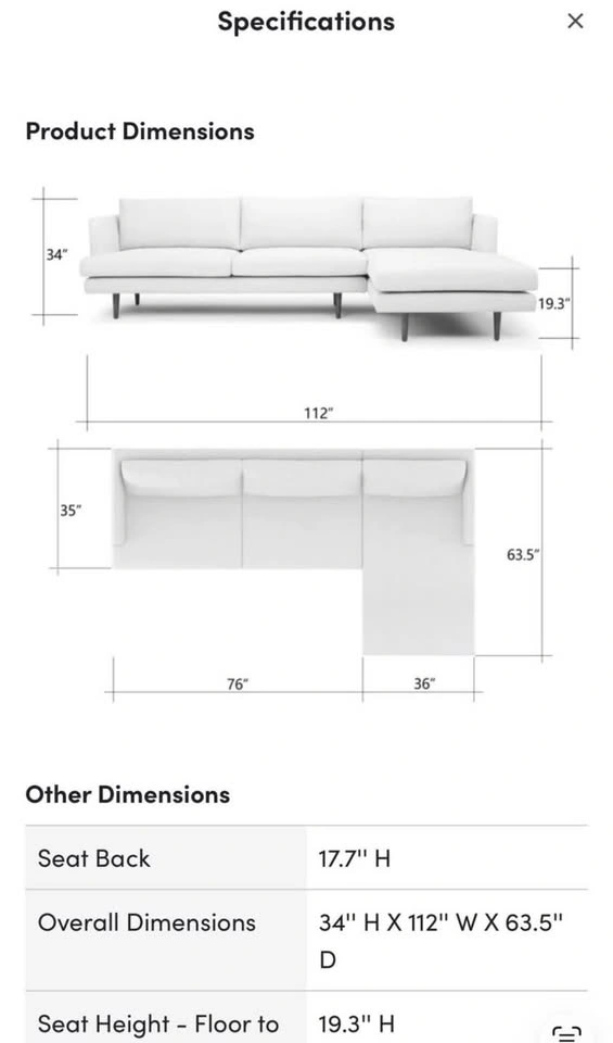 Modern Grey Sectional Sofa with Left-Facing Chaise - photo 4