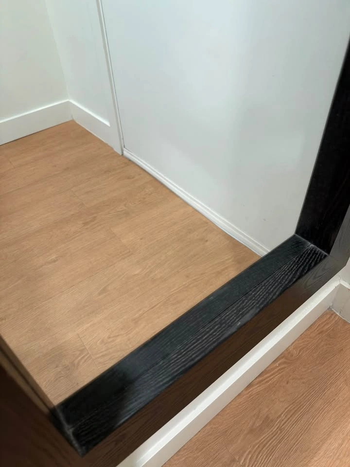 Full Mirror in Black-Brown Wooden Frame - photo 3