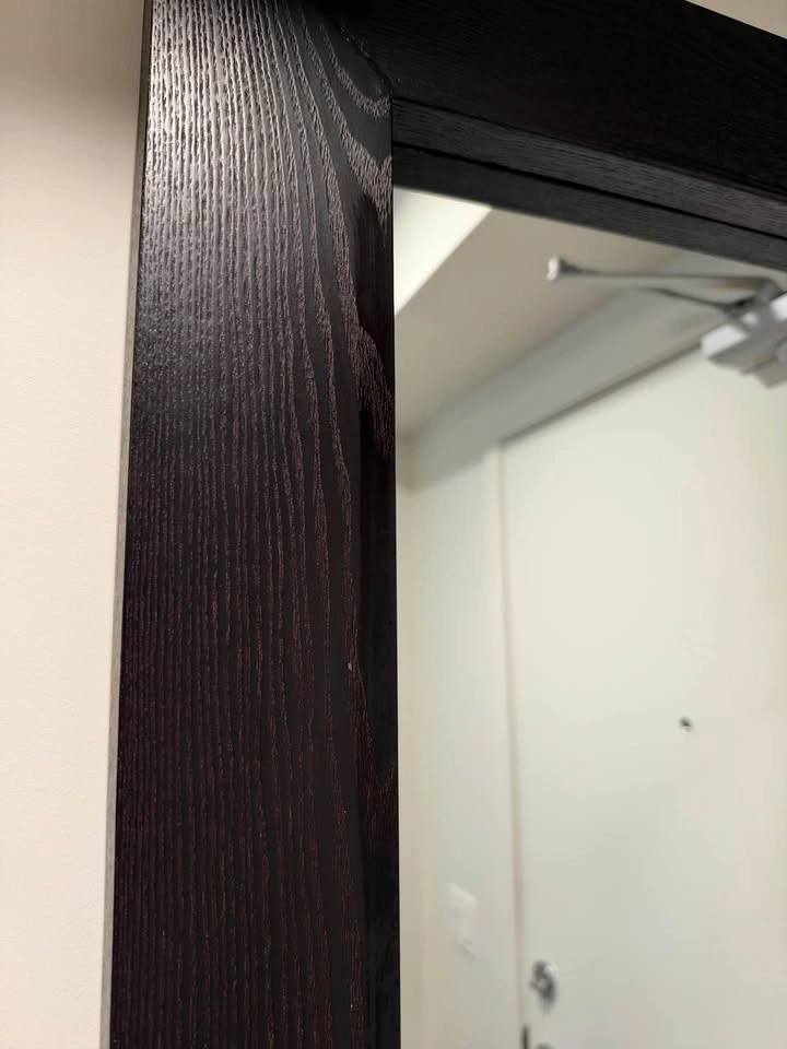 Full Mirror in Black-Brown Wooden Frame - photo 4