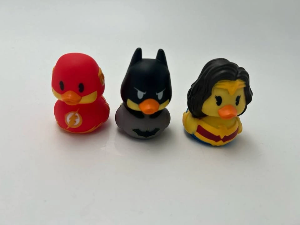 DC Comics Batman, Flash & Wonder Woman Rubber Ducks – Lot of 3