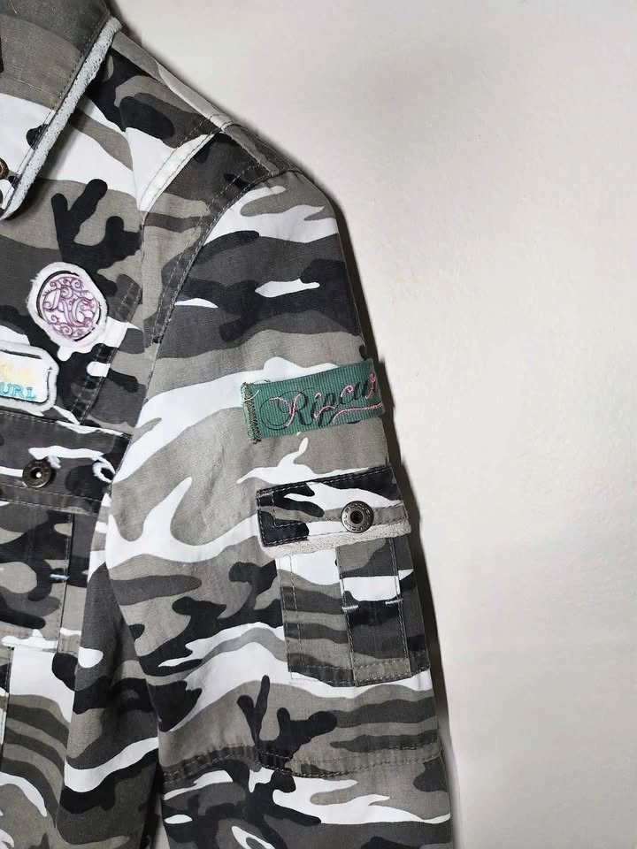 90s Vintage Rip Curl The Search Camo Utility Jacket - Women's M - photo 4