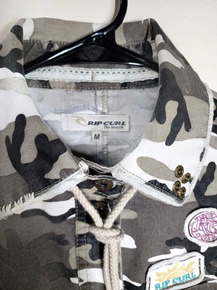 90s Vintage Rip Curl The Search Camo Utility Jacket - Women's M - photo 5