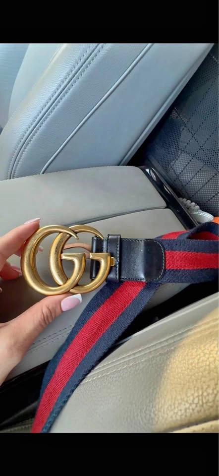 AUTHENTIC - Gucci Marmont Web Belt