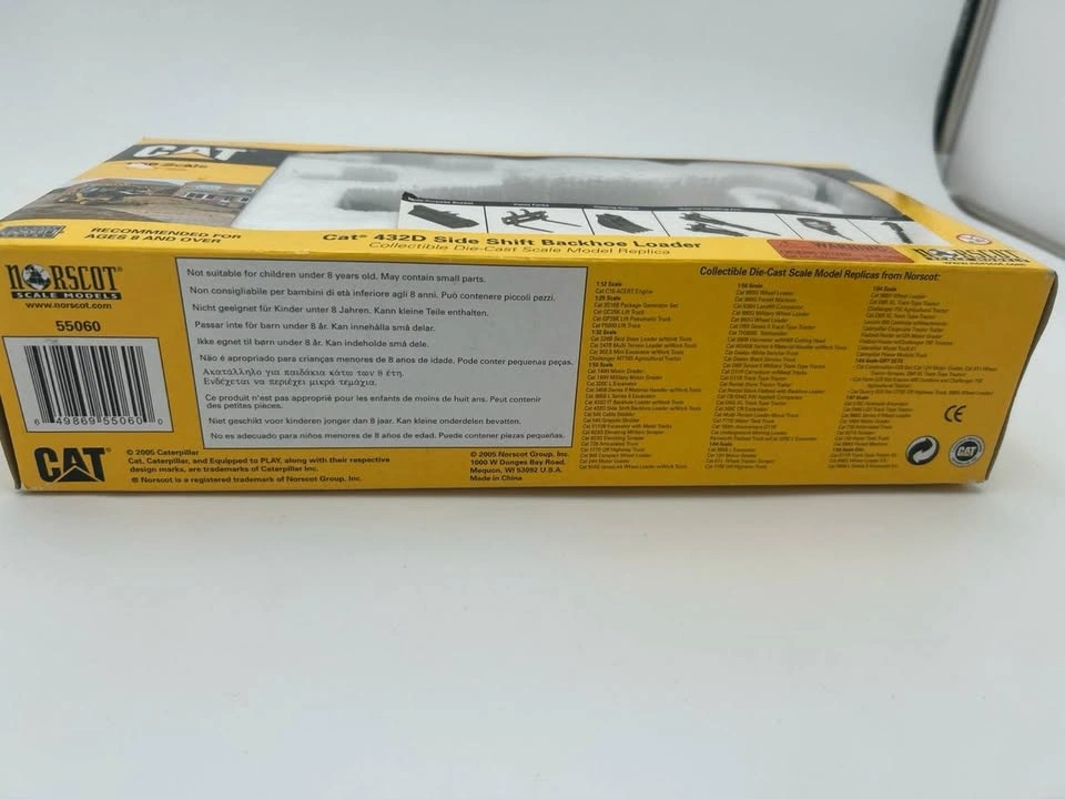 Norscot CAT 432D 1:50 Diecast Backhoe Loader #55060 Complete - photo 2
