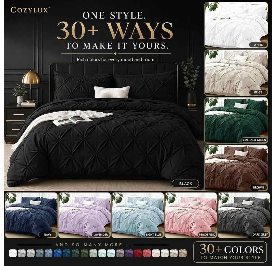 CozyLux Twin XL Comforter Set Dusty Purple, 5 Pieces - photo 4