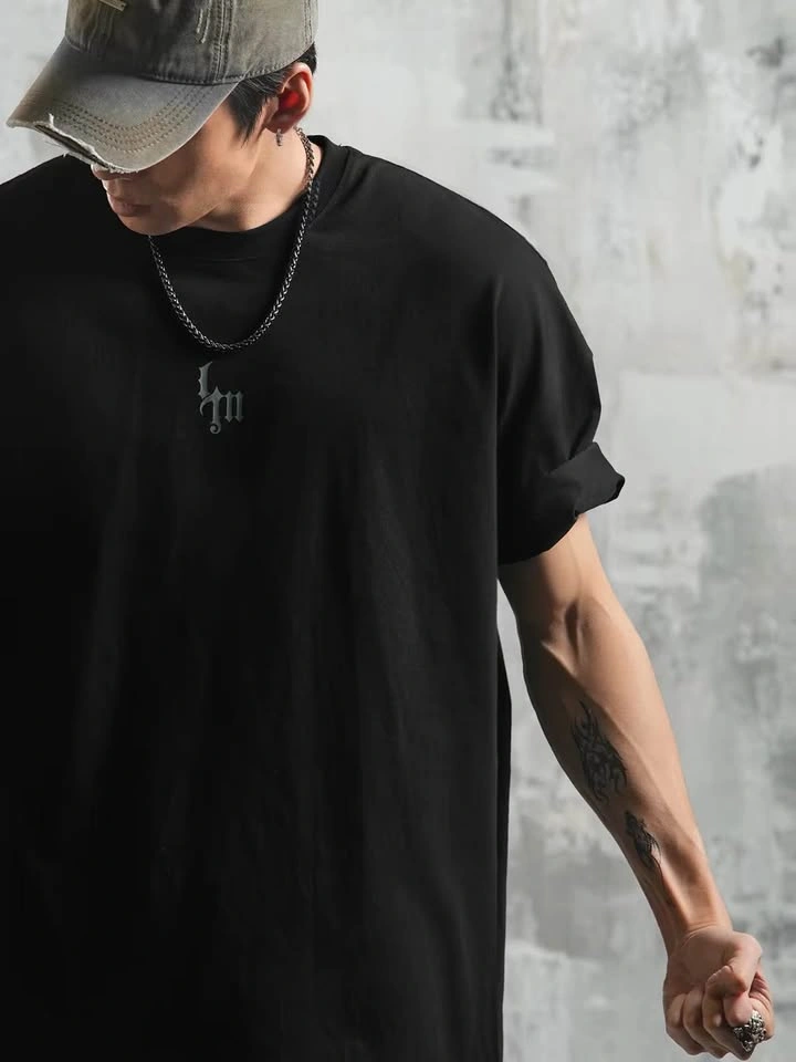 Men's Black Oversized Gothic Graphic T-Shirt – XL, Brand New - photo 2