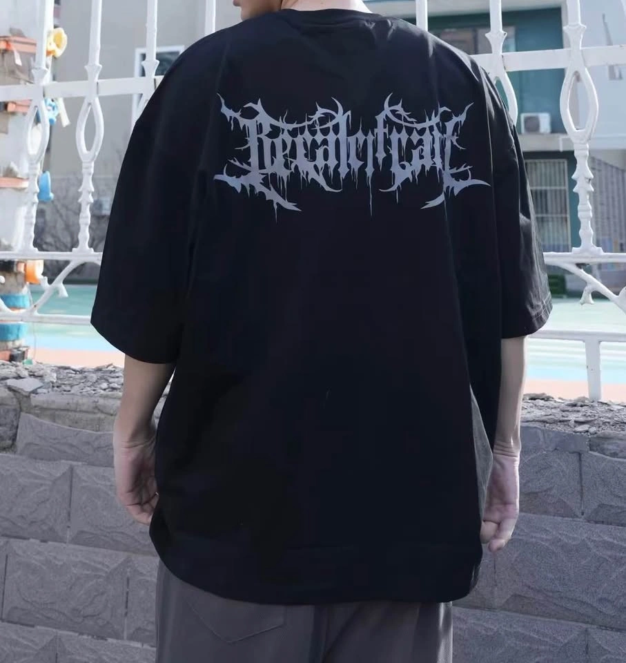 Men's Black Oversized Gothic Graphic T-Shirt – XL, Brand New - photo 4