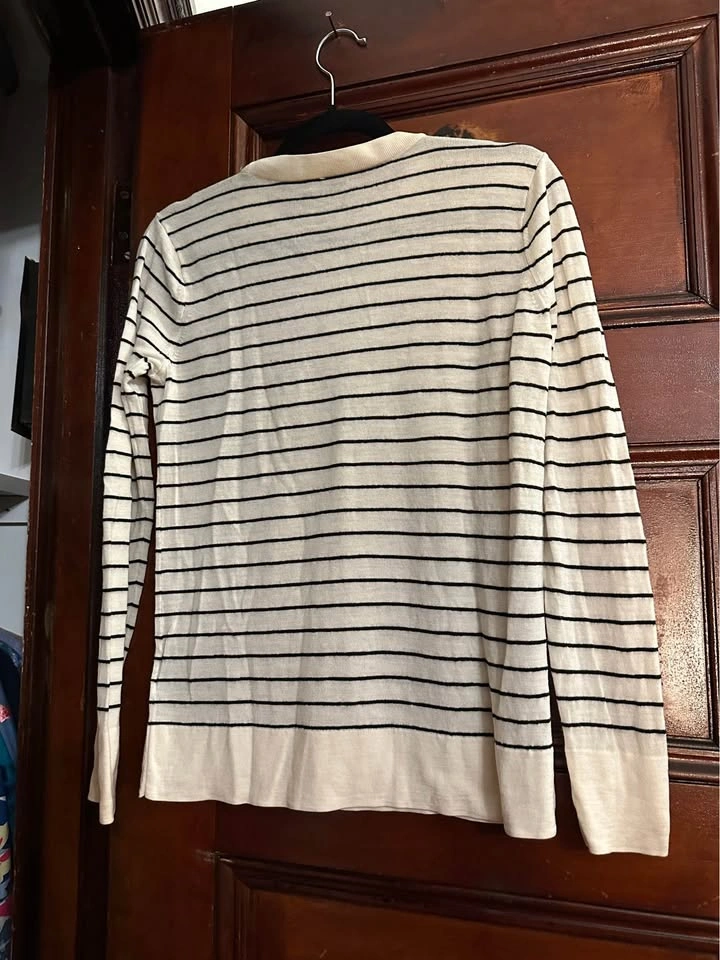 Club Monaco Striped 100% Merino Wool Sweater. Women’s Size M. - photo 2