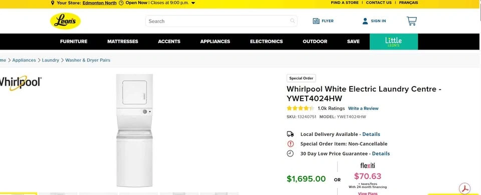 Whirlpool Washer Dryer Combo - photo 4