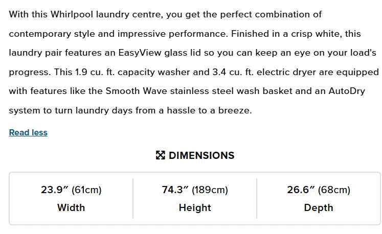 Whirlpool Washer Dryer Combo - photo 5