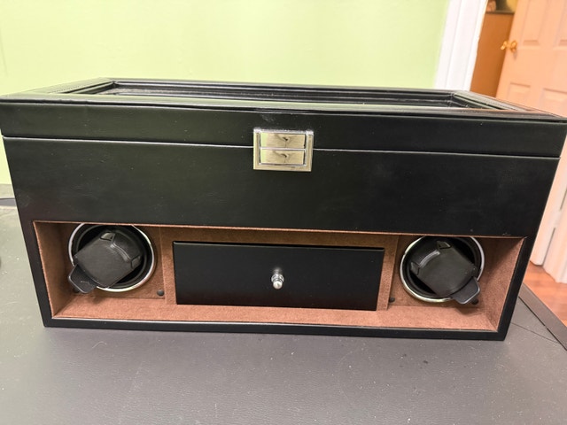 Automatic Dual Watch Winder and Storage Box