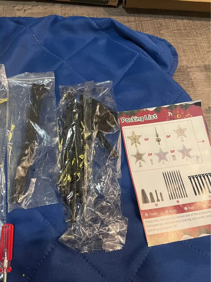 Gold LED Christmas Tree Topper Star Light - $10 - photo 2