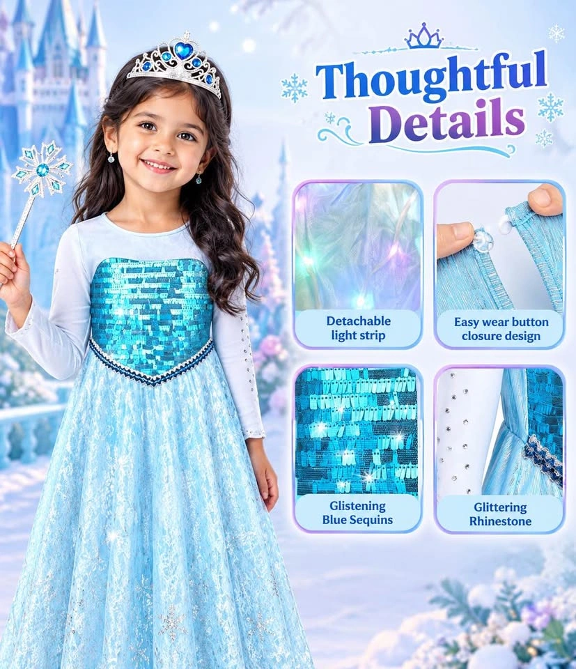 Elsa/Frozen Princess Costume Set - Like New - photo 5