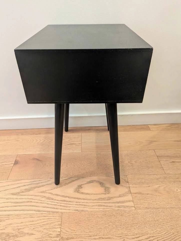 MCM Black Nightstand or Side Table - photo 5