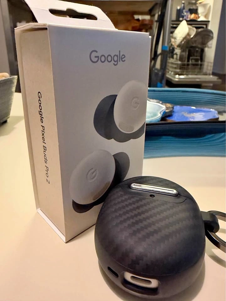 Google Pixel Buds Pro 2 (Porcelain) with Spigen Case