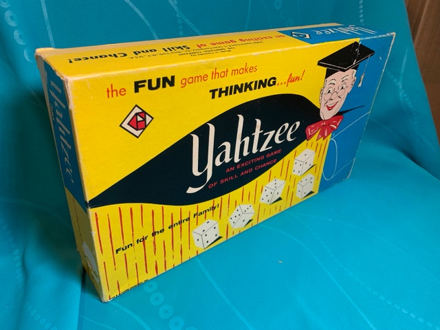 Vintage 1956 Yahtzee Game with extra score cards